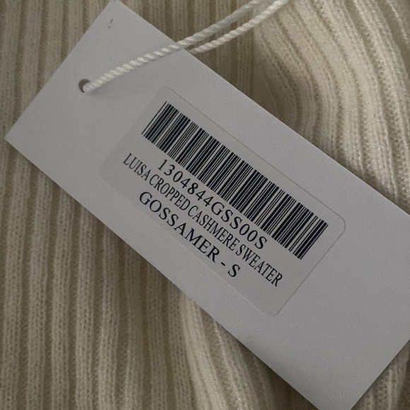 NWT Reformation Luisa Cropped Cashmere Sweater - Picture 8 of 8